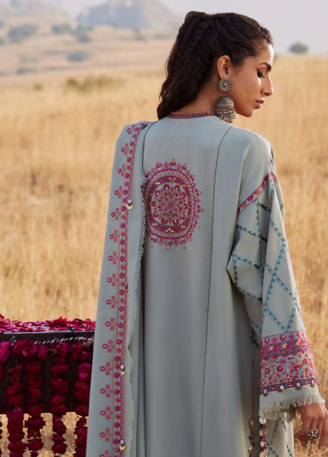 Zaha By Khadijah Shah Embroidered Karandi Suits Unstitched 3 Piece ZH25NL D-ZW-06 NAYAB Zaha By Khadijah Shah Embroidered Karandi Suits Unstitched 3 Piece ZH25NL D-ZW-06 NAYAB