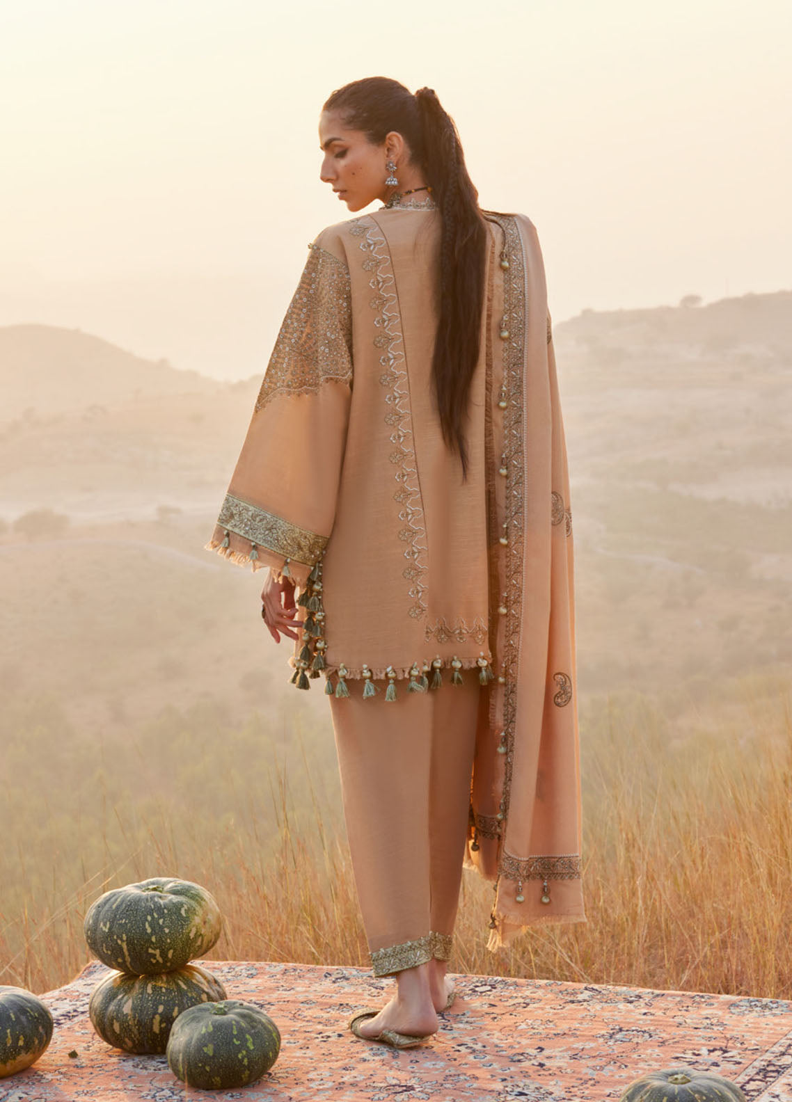 Zaha By Khadijah Shah Embroidered Khaddar Suits Unstitched 3 Piece ZH25NL D-ZW-01 NEELAM Zaha By Khadijah Shah Embroidered Khaddar Suits Unstitched 3 Piece ZH25NL D-ZW-01 NEELAM