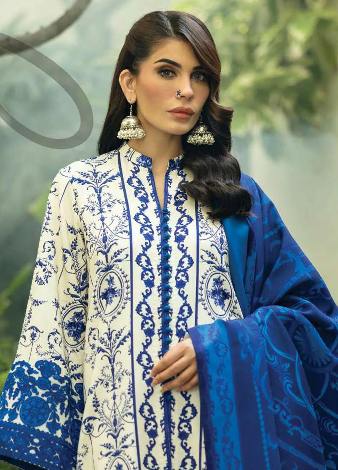 Zainab Chottani Embroidered Herringbone 3 Piece Unstitched Suit ZC24WS D-07 RANIA Zainab Chottani Embroidered Herringbone 3 Piece Unstitched Suit ZC24WS D-07 RANIA