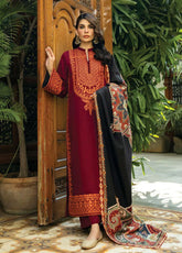 Zainab Chottani Embroidered Herringbone 3 Piece Unstitched Suit ZC24WS D-10 SILA