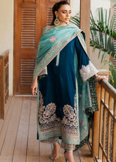 Zainab Chottani Embroidered Velvet 3 Piece Unstitched Suit ZC25LV D-ELSA