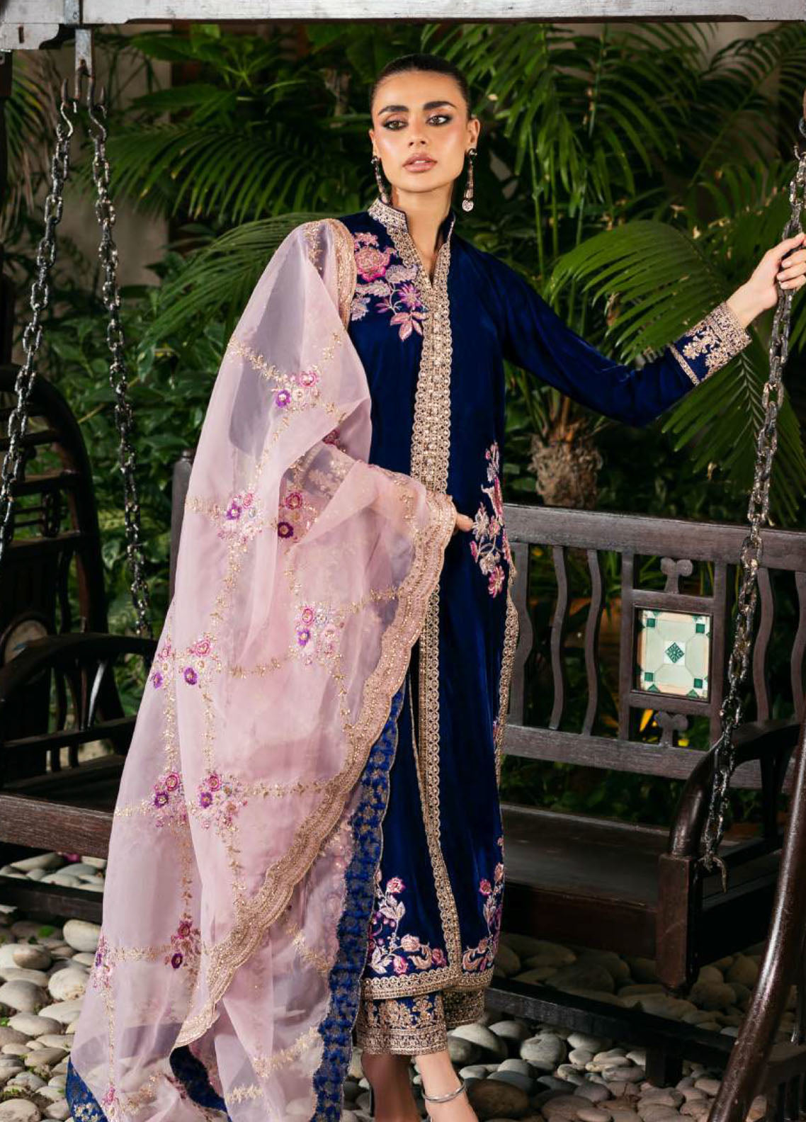 Zainab Chottani Embroidered Velvet 3 Piece Unstitched Suit ZC25LV D-MEHER Zainab Chottani Embroidered Velvet 3 Piece Unstitched Suit ZC25LV D-MEHER