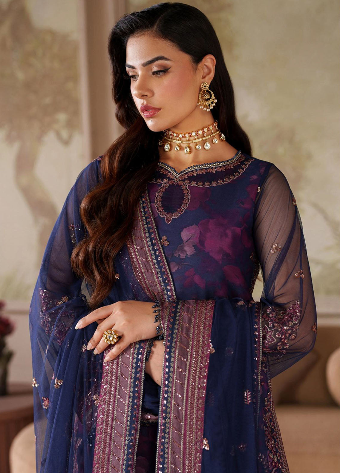 Zaneera By Zarif Embroidered Net 3 Piece Unstitched Suit ZF25ZPE D-ZPE-03 ASRA Zaneera By Zarif Embroidered Net 3 Piece Unstitched Suit ZF25ZPE D-ZPE-03 ASRA