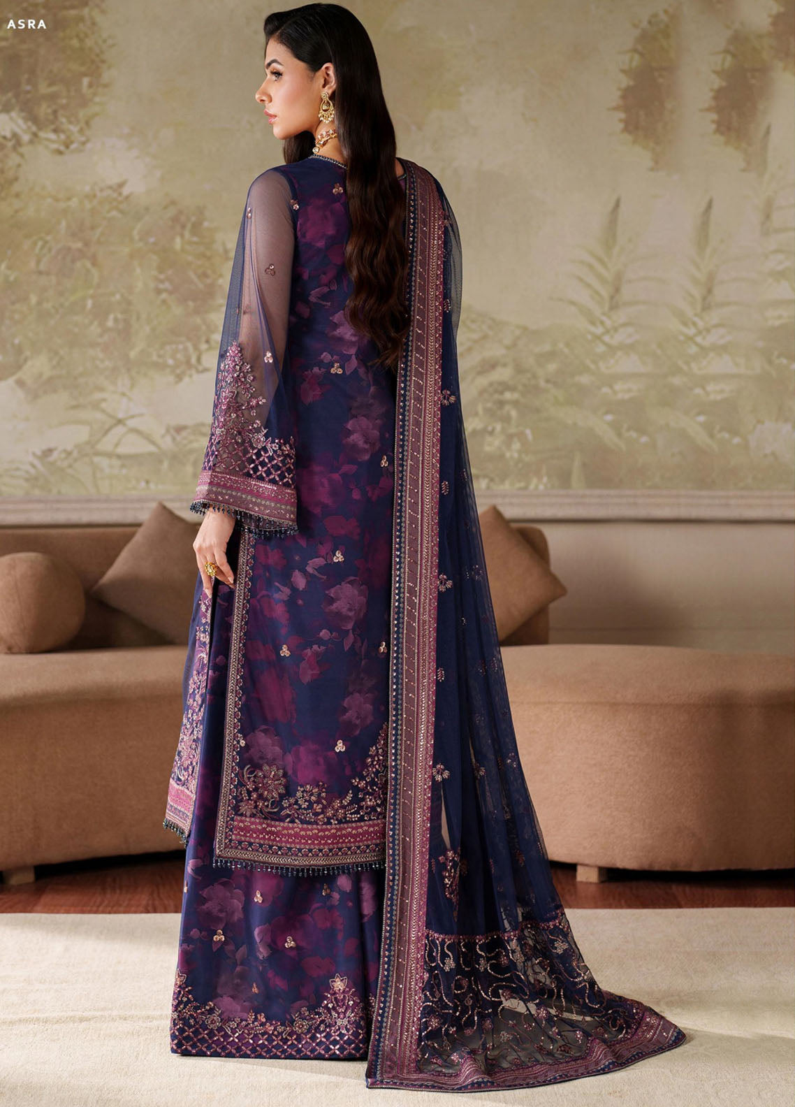 Zaneera By Zarif Embroidered Net 3 Piece Unstitched Suit ZF25ZPE D-ZPE-03 ASRA Zaneera By Zarif Embroidered Net 3 Piece Unstitched Suit ZF25ZPE D-ZPE-03 ASRA