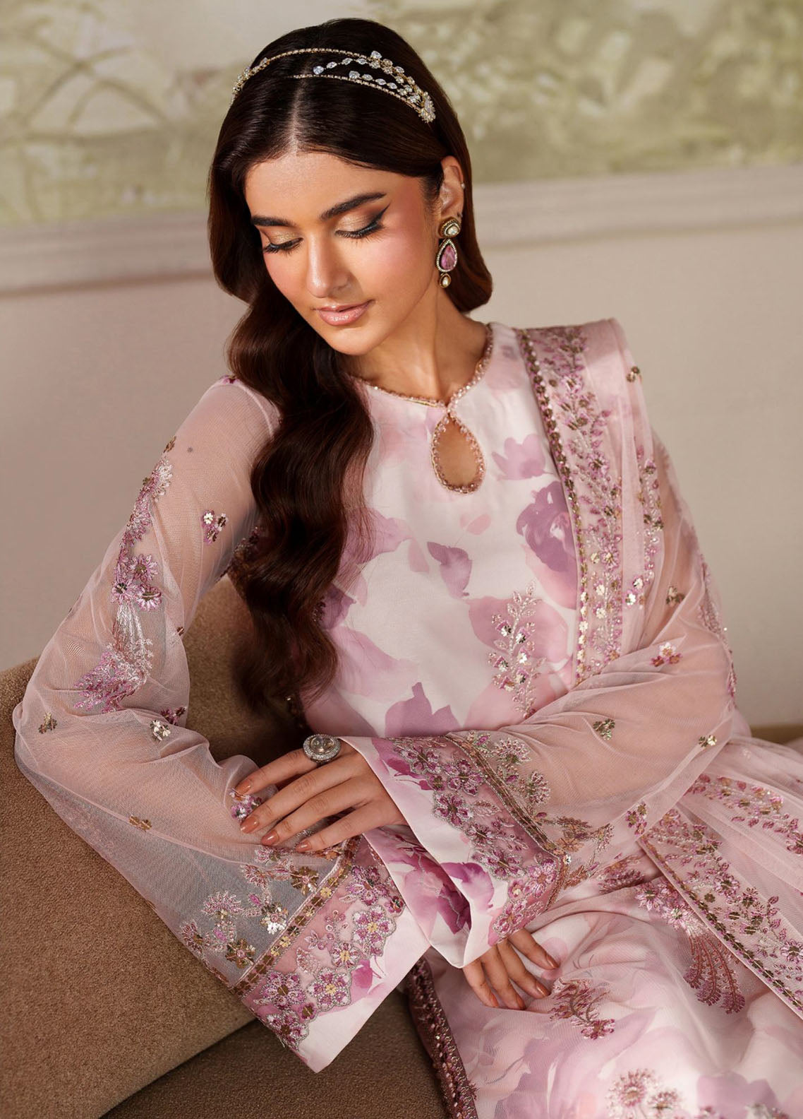 Zaneera By Zarif Embroidered Net 3 Piece Unstitched Suit ZF25ZPE D-ZPE-06 RAHMA Zaneera By Zarif Embroidered Net 3 Piece Unstitched Suit ZF25ZPE D-ZPE-06 RAHMA