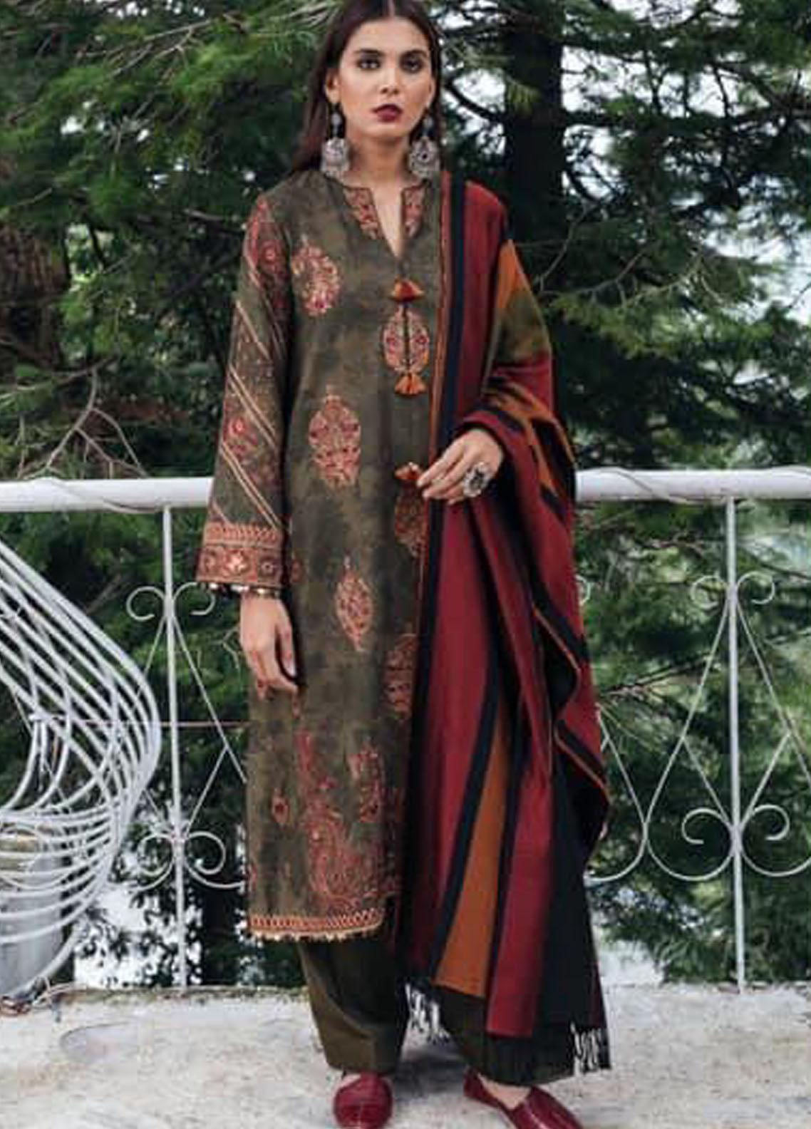 Zara Shahjahan Embroidered Jacquard 3 Piece Unstitched Suit ZS21W AZRA Zara Shahjahan Embroidered Jacquard 3 Piece Unstitched Suit ZS21W AZRA