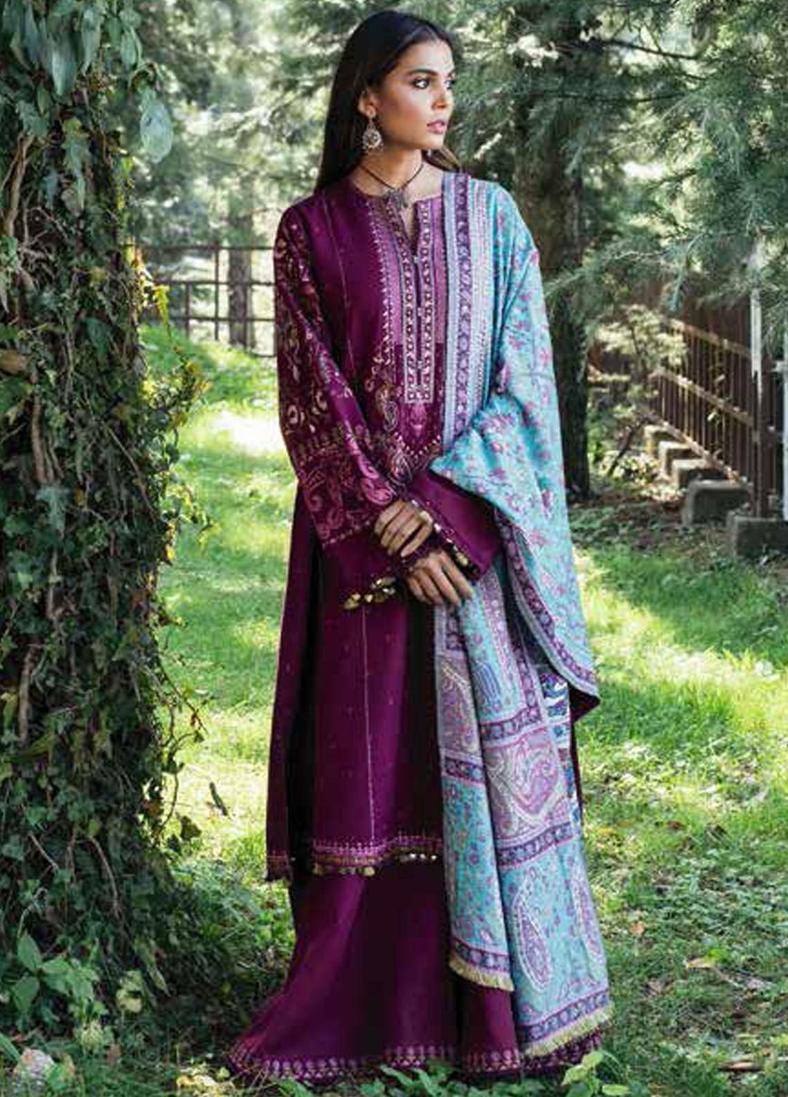 Zara Shahjahan Embroidered Khaddar 3 Piece Unstitched Suit ZS21W FIRASA Zara Shahjahan Embroidered Khaddar 3 Piece Unstitched Suit ZS21W FIRASA