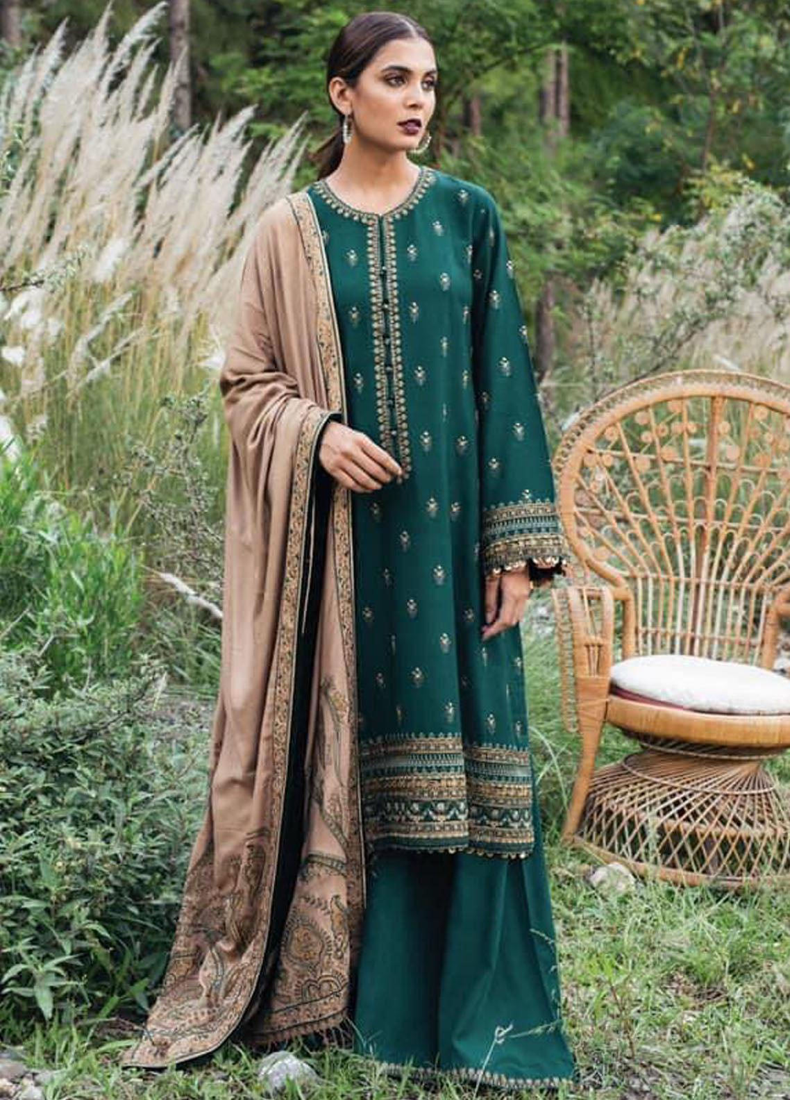 Zara Shahjahan Embroidered Linen 3 Piece Unstitched Suit ZS21W BANO Zara Shahjahan Embroidered Linen 3 Piece Unstitched Suit ZS21W BANO