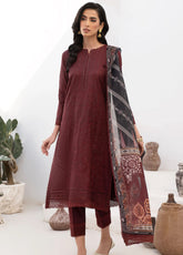 Zarif Eid Lawn Embroidered & Printed Edit 3 Piece Unstitched Suit ZF24ELEPE D-02 ELVIRA