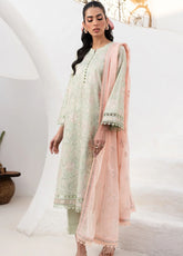 Zarif Eid Lawn Embroidered & Printed Edit 3 Piece Unstitched Suit ZF24ELEPE D-03 SEPHORA