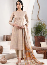 Zarif Eid Lawn Embroidered & Printed Edit 3 Piece Unstitched Suit ZF24ELEPE D-08 DIVAH