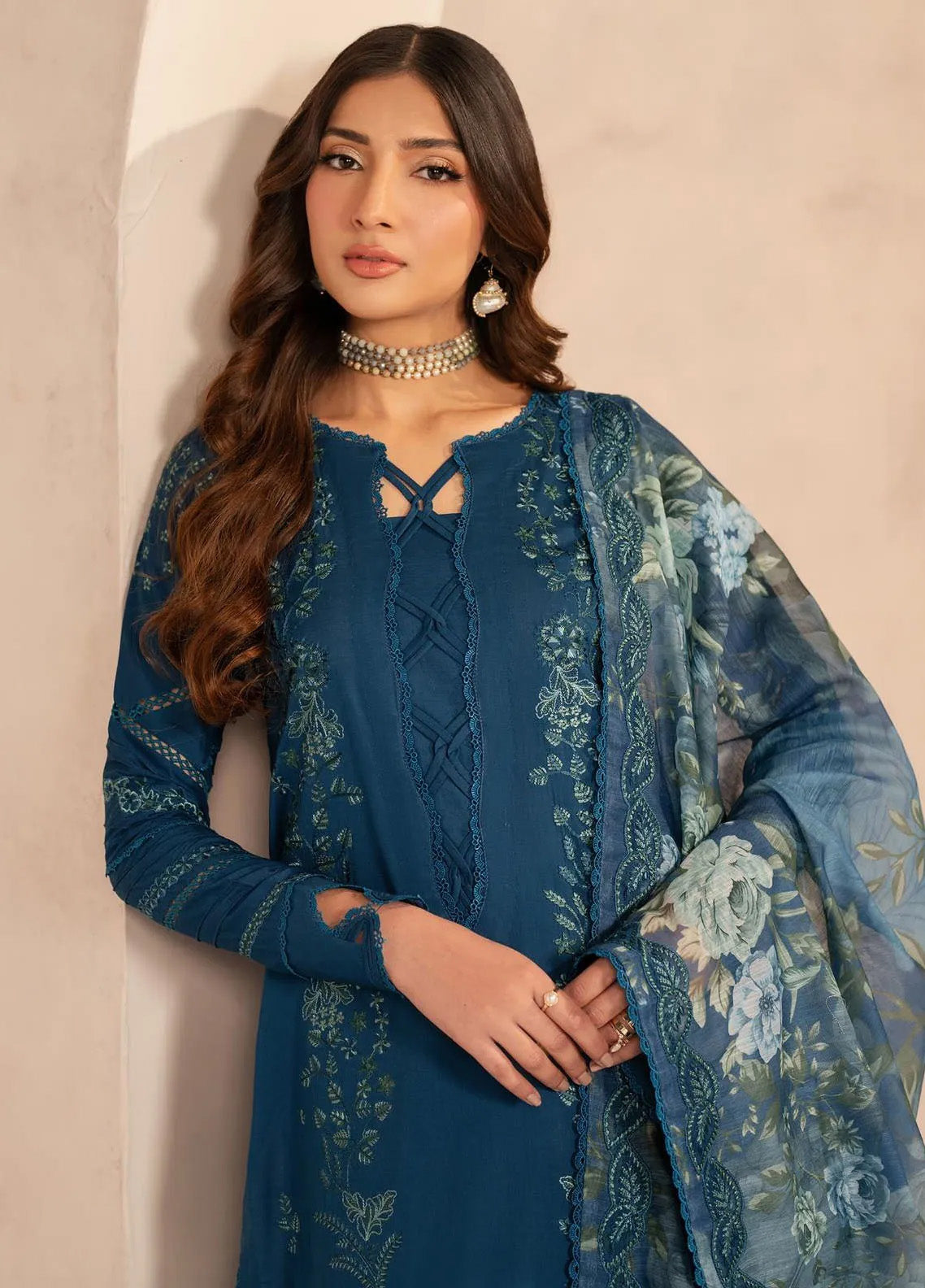 Zarif Embroidered Lawn 3 Piece Unstitched Suit ZF25EL D-03 MEHMER Zarif Embroidered Lawn 3 Piece Unstitched Suit ZF25EL D-03 MEHMER