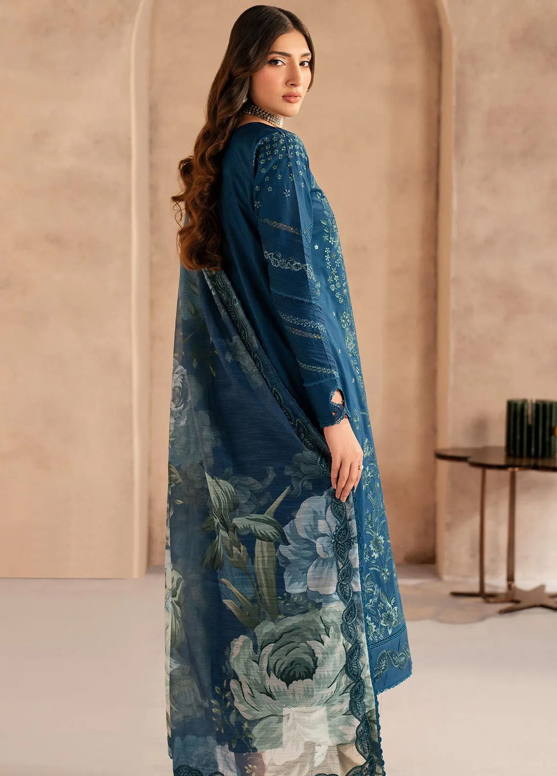 Zarif Embroidered Lawn 3 Piece Unstitched Suit ZF25EL D-03 MEHMER Zarif Embroidered Lawn 3 Piece Unstitched Suit ZF25EL D-03 MEHMER