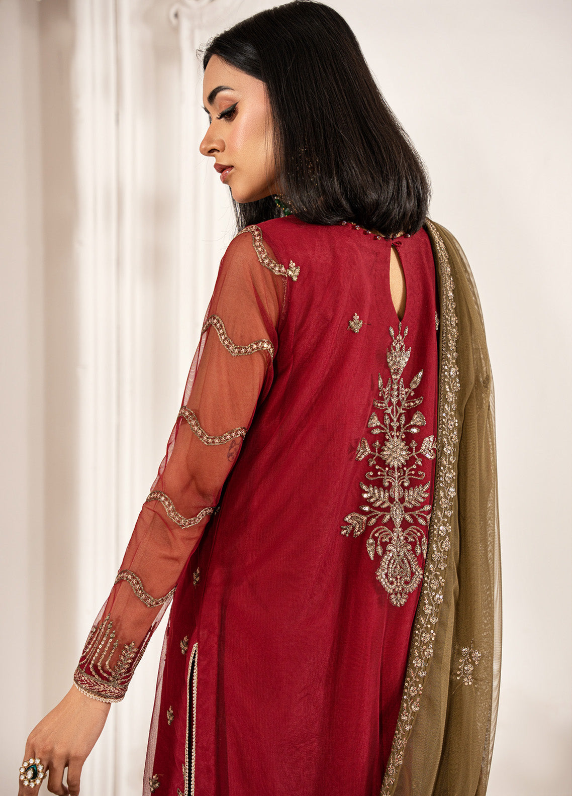 Zarif Embroidered Net 3 Piece Unstitched Suit ZF24FE ZFE-02 ALISON Zarif Embroidered Net 3 Piece Unstitched Suit ZF24FE ZFE-02 ALISON