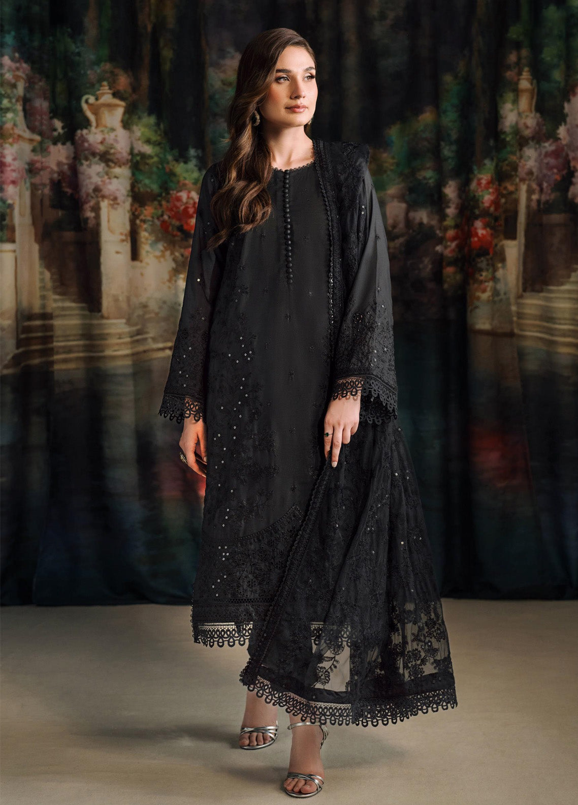 Zarif Embroidered Raw Silk 3 Piece Unstitched Suit ZF24RS ZRF-RW-02 ZIVAH Zarif Embroidered Raw Silk 3 Piece Unstitched Suit ZF24RS ZRF-RW-02 ZIVAH