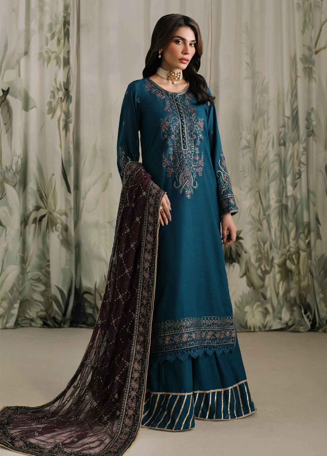 Zarif Embroidered Raw Silk 3 Piece Unstitched Suit ZF24RS ZRF-RW-03 REENA Zarif Embroidered Raw Silk 3 Piece Unstitched Suit ZF24RS ZRF-RW-03 REENA