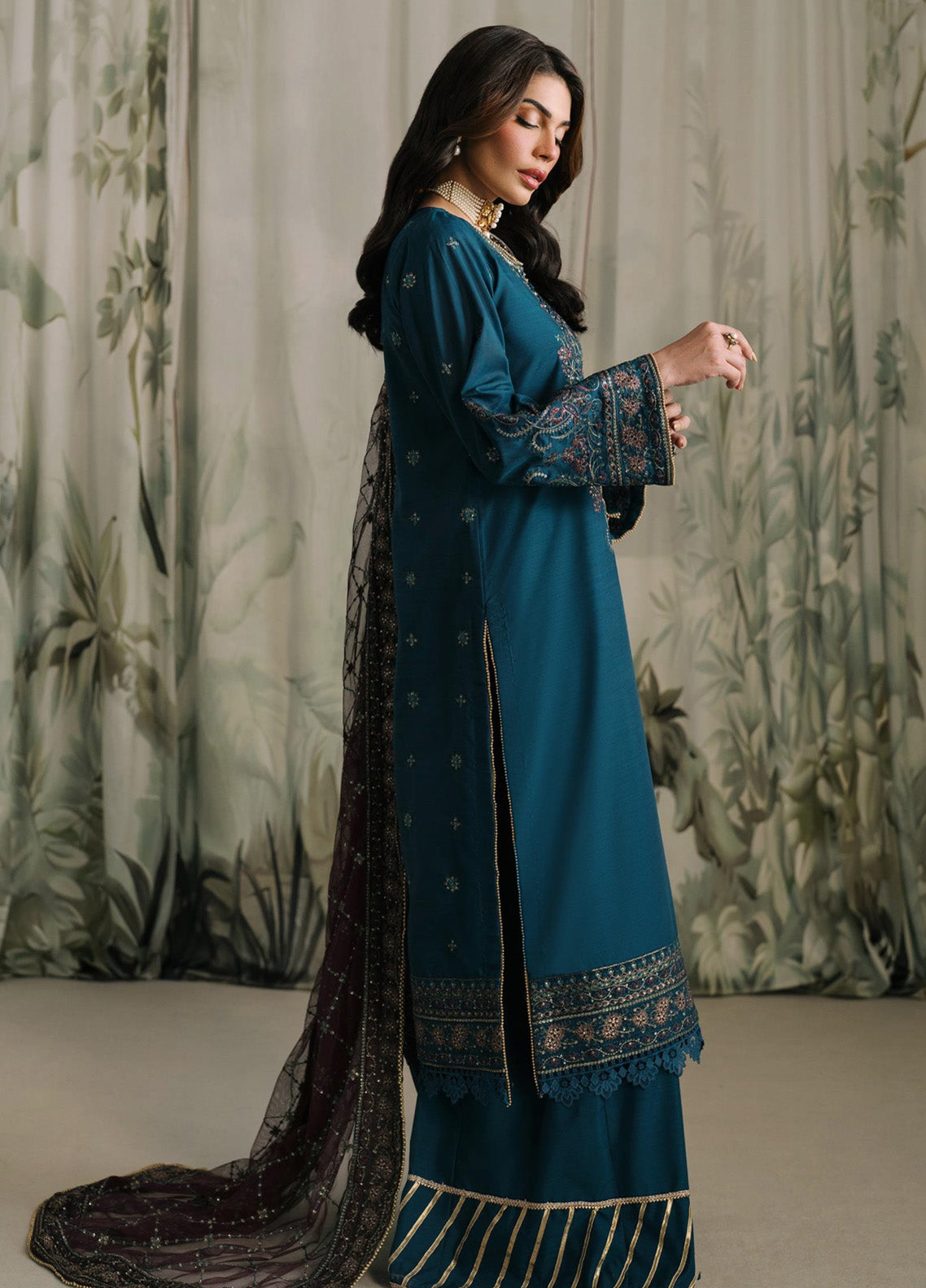 Zarif Embroidered Raw Silk 3 Piece Unstitched Suit ZF24RS ZRF-RW-03 REENA Zarif Embroidered Raw Silk 3 Piece Unstitched Suit ZF24RS ZRF-RW-03 REENA