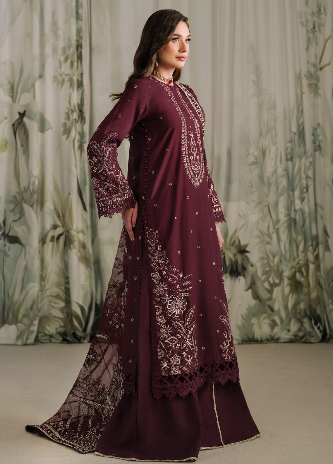 Zarif Embroidered Raw Silk 3 Piece Unstitched Suit ZF24RS ZRF-RW-04 LIANA Zarif Embroidered Raw Silk 3 Piece Unstitched Suit ZF24RS ZRF-RW-04 LIANA