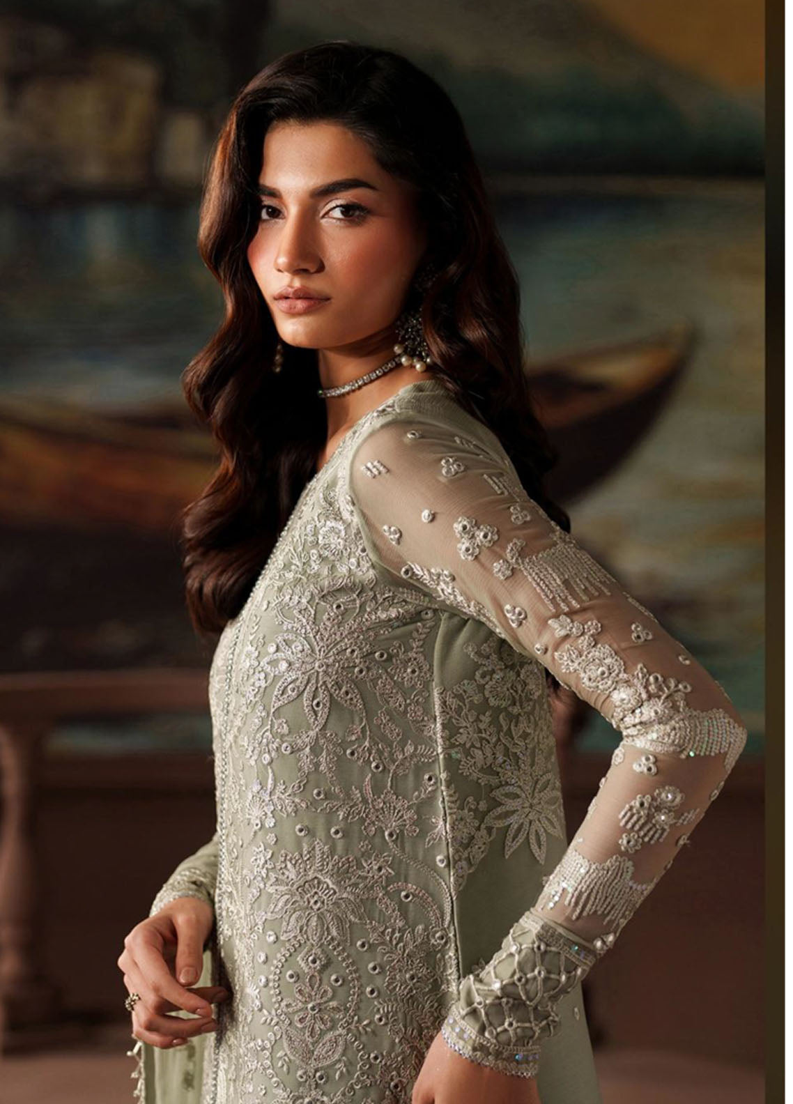 Zarif Premium Embroidered Chiffon 3 Piece Unstitched Suit ZF25SFE D-PRC-02 ETHEL Zarif Premium Embroidered Chiffon 3 Piece Unstitched Suit ZF25SFE D-PRC-02 ETHEL