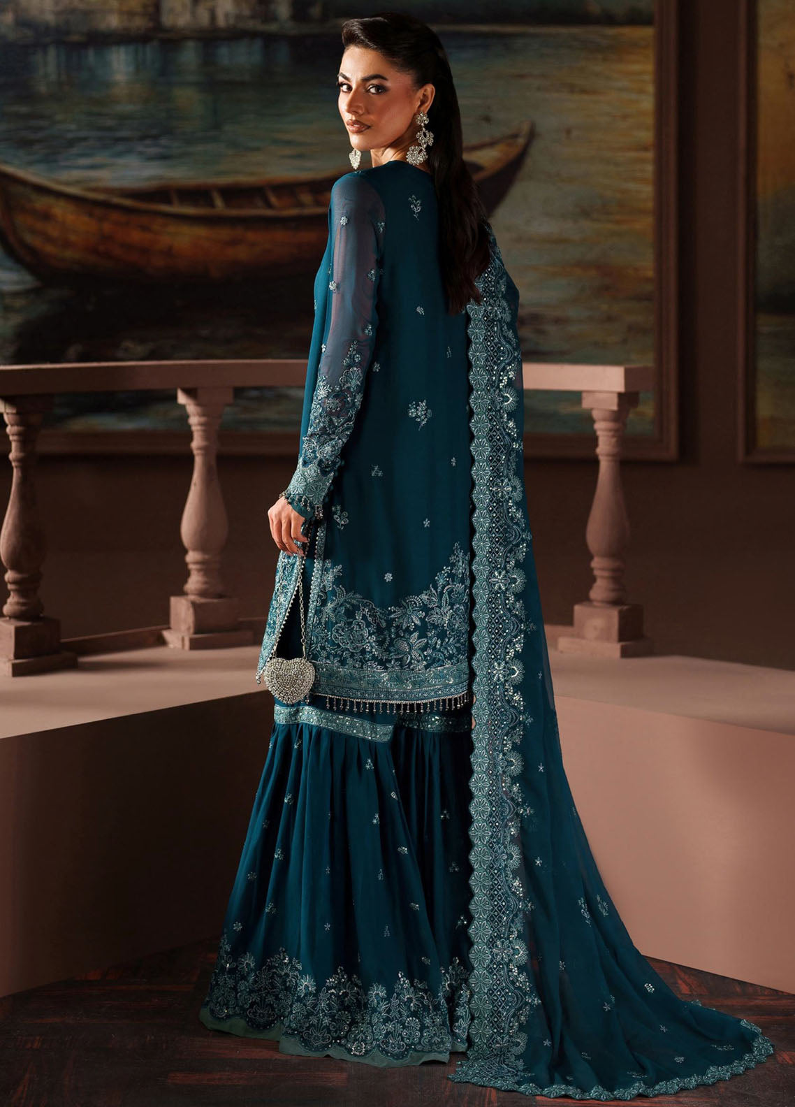 Zarif Premium Embroidered Chiffon 3 Piece Unstitched Suit ZF25SFE D-PRC-03 KATE Zarif Premium Embroidered Chiffon 3 Piece Unstitched Suit ZF25SFE D-PRC-03 KATE