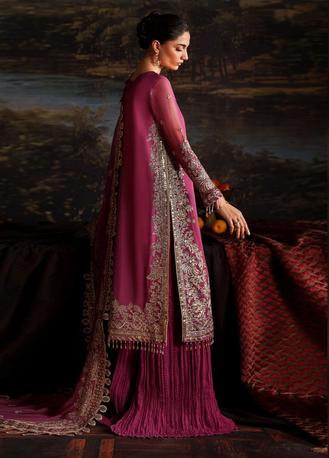 Zarif Premium Embroidered Chiffon 3 Piece Unstitched Suit ZF25SFE D-PRC-05 ADELLE Zarif Premium Embroidered Chiffon 3 Piece Unstitched Suit ZF25SFE D-PRC-05 ADELLE