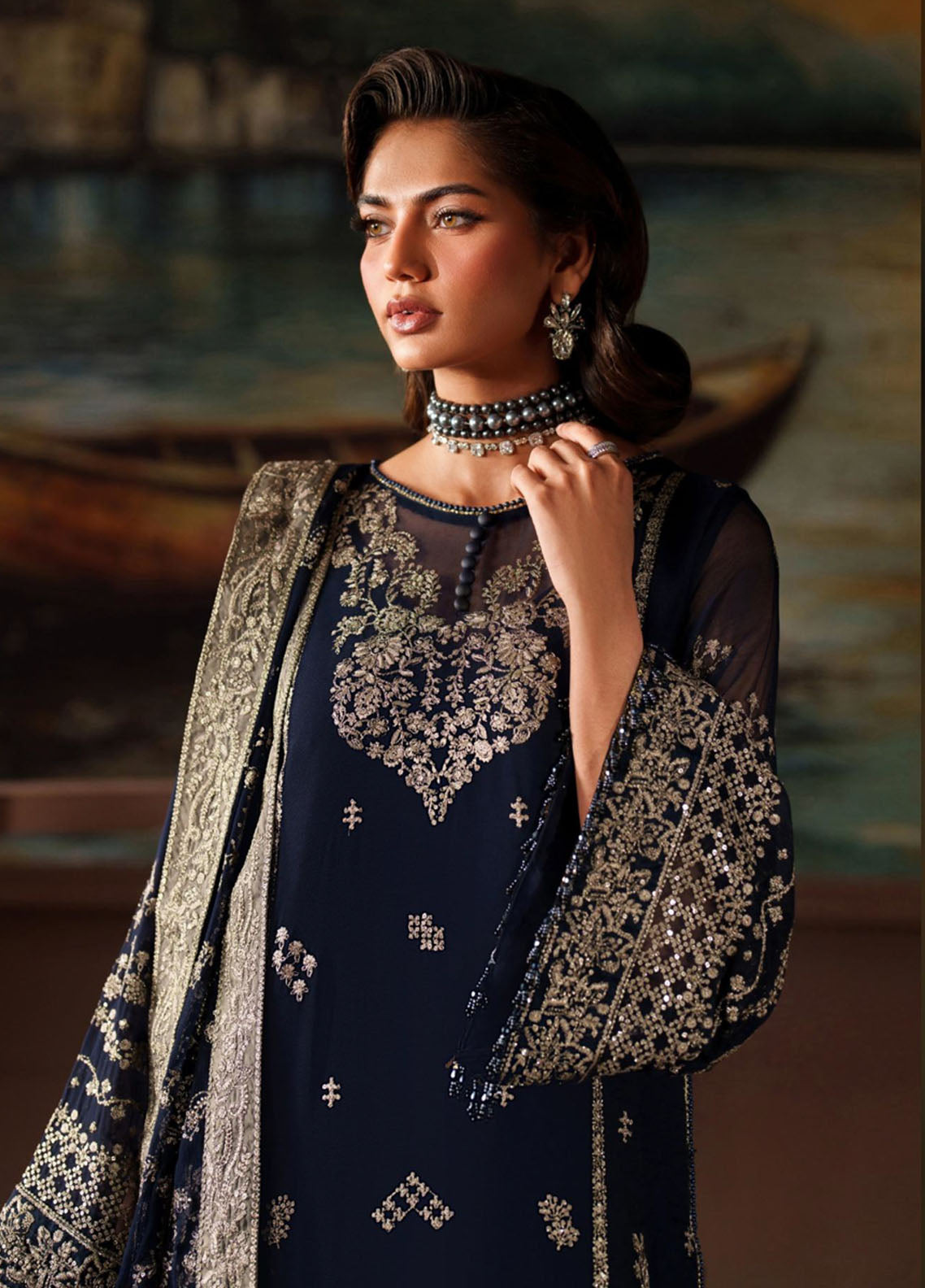 Zarif Premium Embroidered Chiffon 3 Piece Unstitched Suit ZF25SFE D-PRC-06 FELICIA Zarif Premium Embroidered Chiffon 3 Piece Unstitched Suit ZF25SFE D-PRC-06 FELICIA