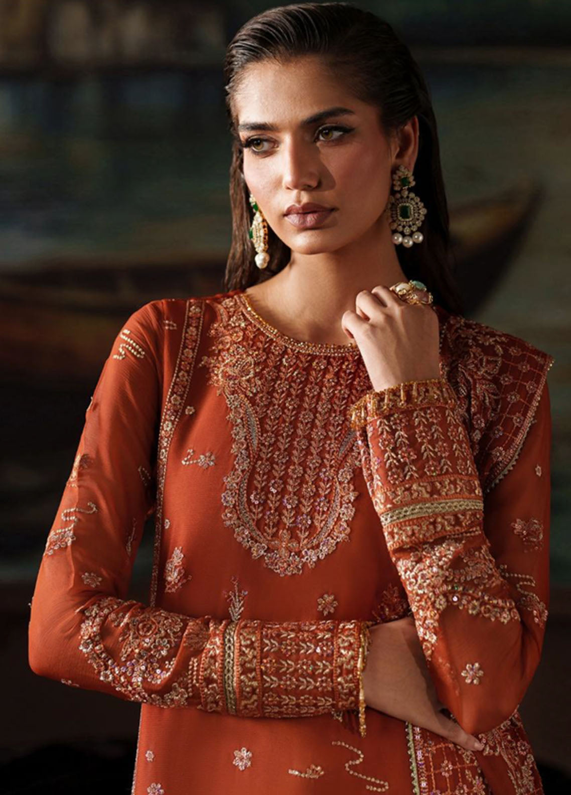 Zarif Premium Embroidered Chiffon 3 Piece Unstitched Suit ZF25SFE D-PRC-07 ELEONORE Zarif Premium Embroidered Chiffon 3 Piece Unstitched Suit ZF25SFE D-PRC-07 ELEONORE