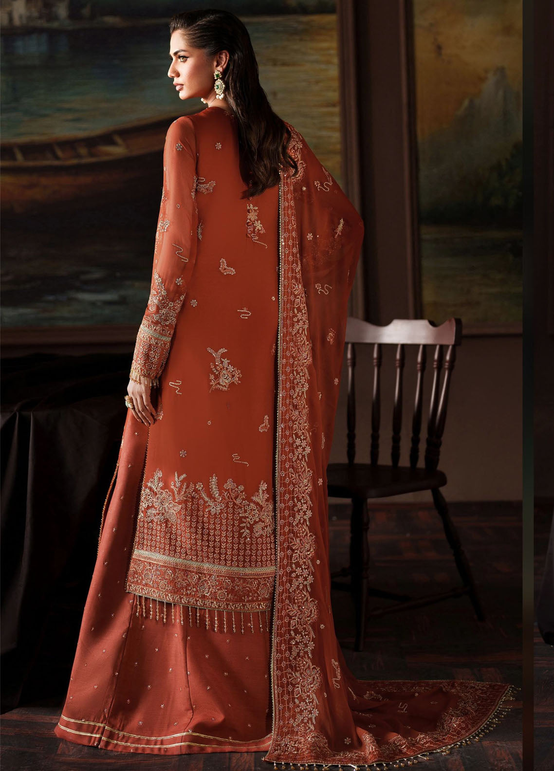 Zarif Premium Embroidered Chiffon 3 Piece Unstitched Suit ZF25SFE D-PRC-07 ELEONORE Zarif Premium Embroidered Chiffon 3 Piece Unstitched Suit ZF25SFE D-PRC-07 ELEONORE