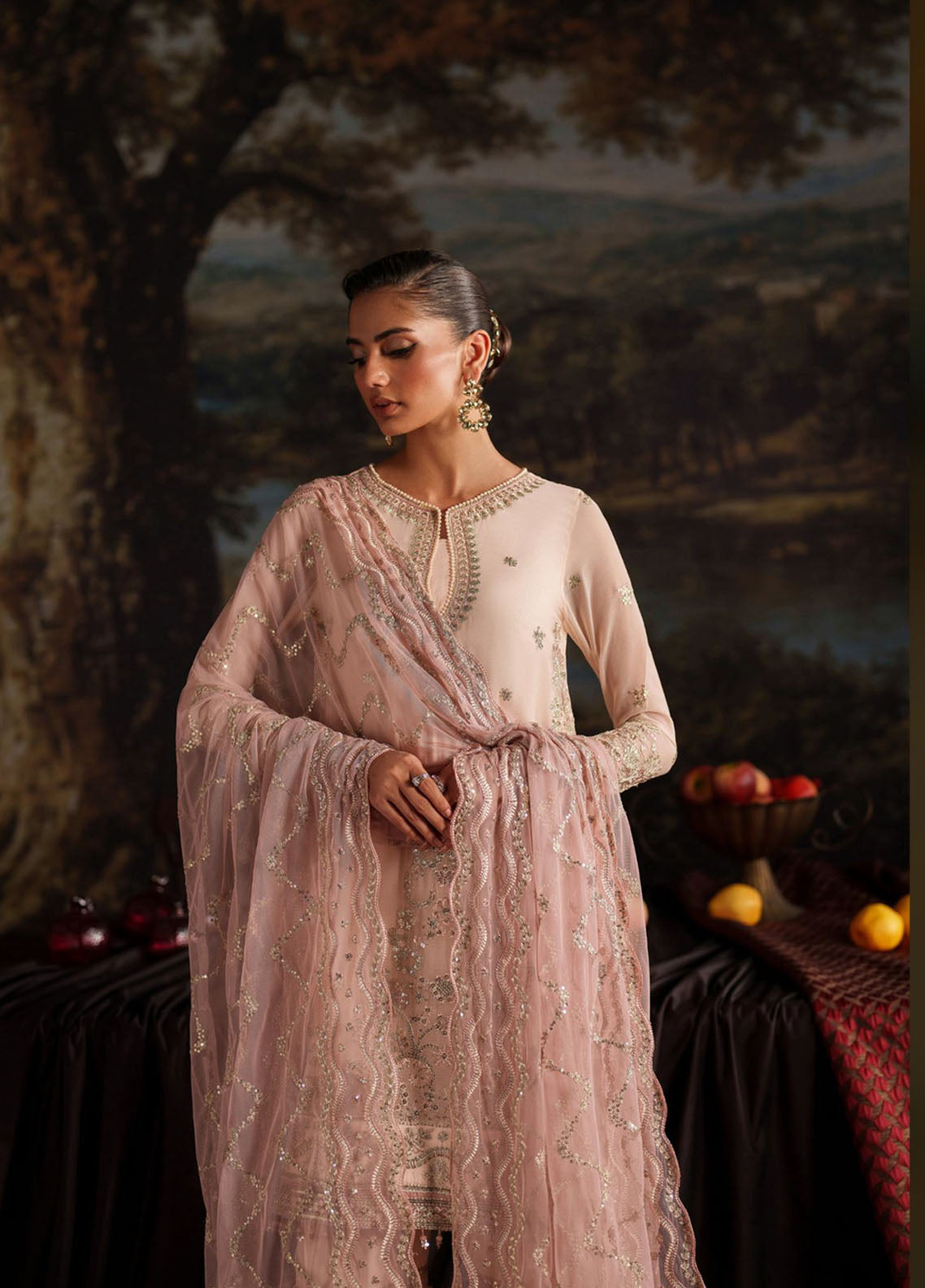 Zarif Premium Embroidered Chiffon 3 Piece Unstitched Suit ZF25SFE D-PRC-08 LUCIA Zarif Premium Embroidered Chiffon 3 Piece Unstitched Suit ZF25SFE D-PRC-08 LUCIA