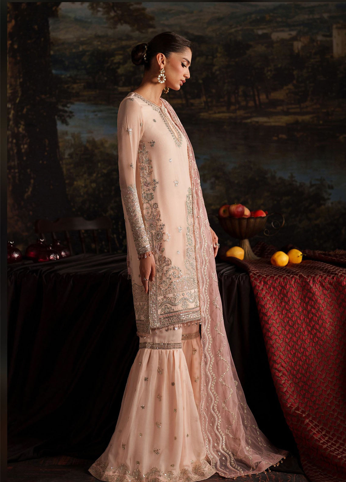 Zarif Premium Embroidered Chiffon 3 Piece Unstitched Suit ZF25SFE D-PRC-08 LUCIA Zarif Premium Embroidered Chiffon 3 Piece Unstitched Suit ZF25SFE D-PRC-08 LUCIA