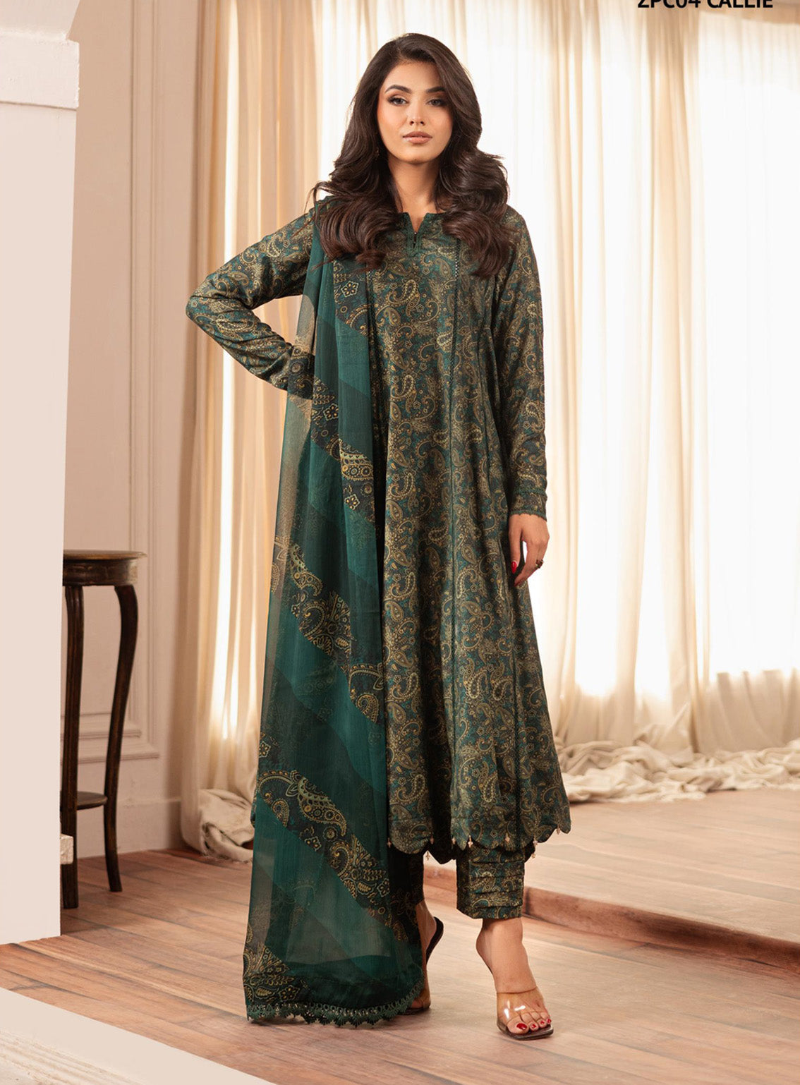 Zarif Printed Poly Cambric 3 Piece Unstitched Suit ZF24PC ZPC04 CALLIE Zarif Printed Poly Cambric 3 Piece Unstitched Suit ZF24PC ZPC04 CALLIE