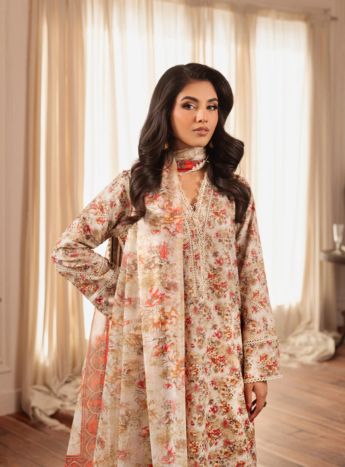 Zarif Printed Poly Cambric 3 Piece Unstitched Suit ZF24PC ZPC05 MIRA Zarif Printed Poly Cambric 3 Piece Unstitched Suit ZF24PC ZPC05 MIRA