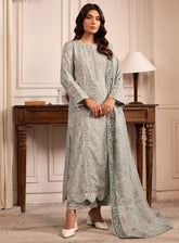 Zarif Printed Poly Cambric 3 Piece Unstitched Suit ZF24PC ZPC06 AIDEN