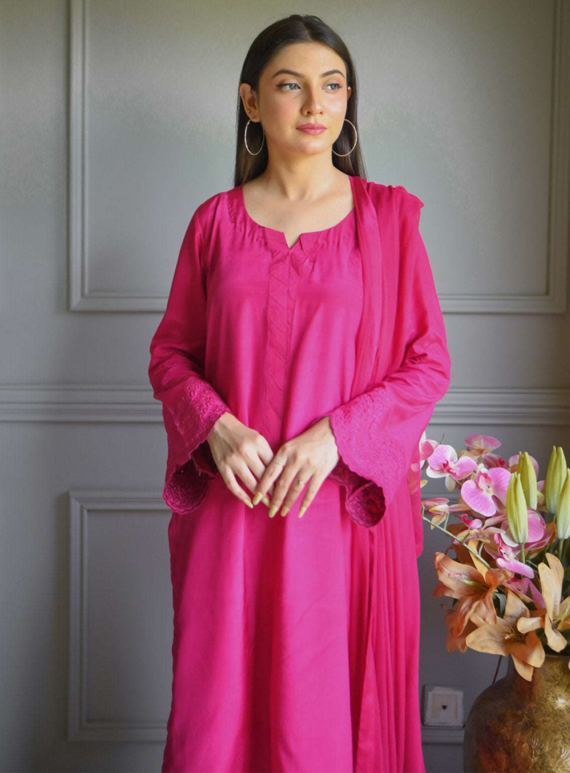 Zauk Embroidered Raw Silk 3 Piece Stitched Suit ZK24RTW D-FLORA Zauk Embroidered Raw Silk 3 Piece Stitched Suit ZK24RTW D-FLORA
