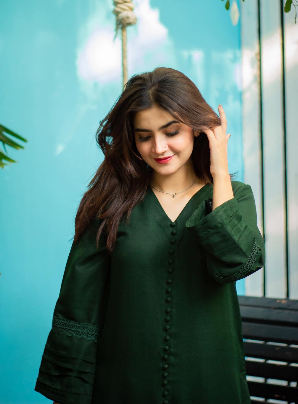 Zauk Printed Indian Raw Silk 2 Piece Stitched Suit ZK24RTW D-BOTTLE GREEN Zauk Printed Indian Raw Silk 2 Piece Stitched Suit ZK24RTW D-BOTTLE GREEN