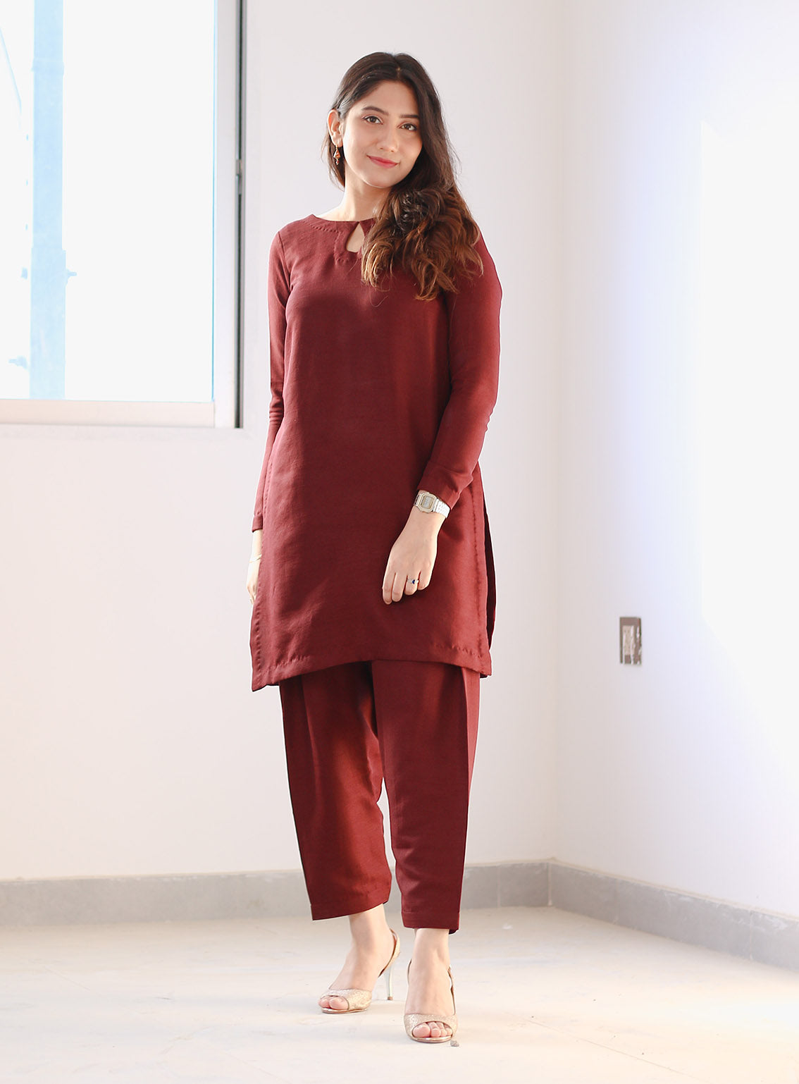 Zauk Printed Indian Raw Silk 2 Piece Stitched Suit ZK24RTW D-MAROON Zauk Printed Indian Raw Silk 2 Piece Stitched Suit ZK24RTW D-MAROON