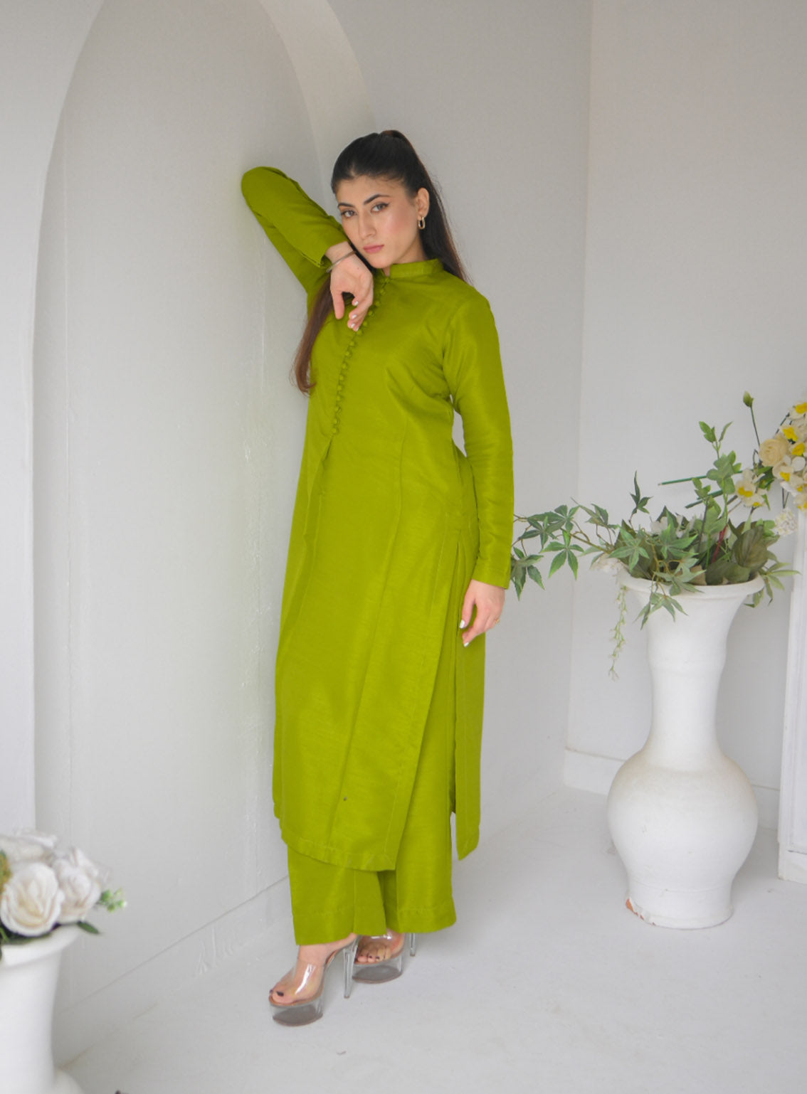 Zauk Printed Indian Raw Silk 2 Piece Stitched Suit ZK24RTW D-PINE Zauk Printed Indian Raw Silk 2 Piece Stitched Suit ZK24RTW D-PINE