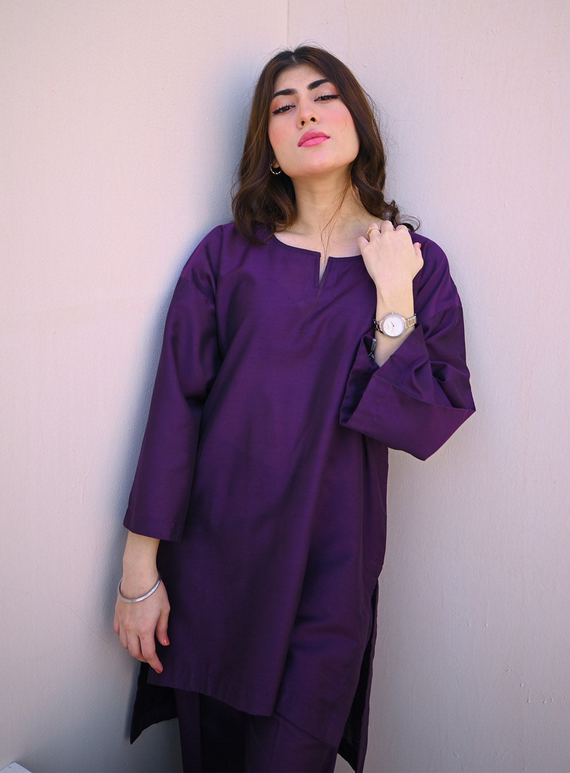 Zauk Printed Khaddi Cotton 2 Piece Stitched Suit ZK24RTW D-DEEP VIOLET Zauk Printed Khaddi Cotton 2 Piece Stitched Suit ZK24RTW D-DEEP VIOLET