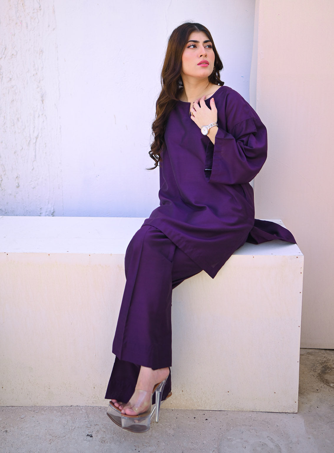 Zauk Printed Khaddi Cotton 2 Piece Stitched Suit ZK24RTW D-DEEP VIOLET Zauk Printed Khaddi Cotton 2 Piece Stitched Suit ZK24RTW D-DEEP VIOLET