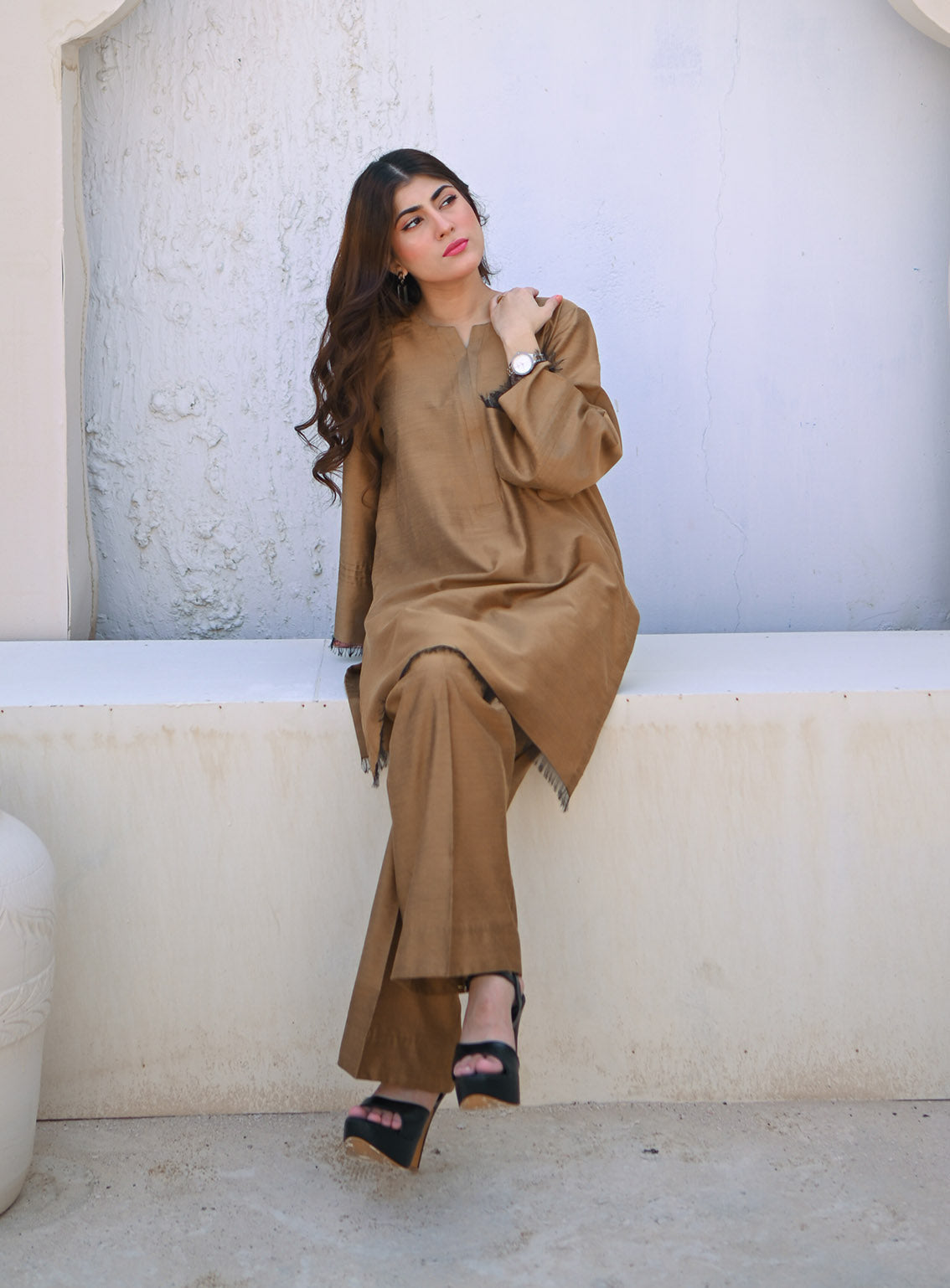 Zauk Printed Khaddi Cotton 2 Piece Stitched Suit ZK24RTW D-GOLDEN Zauk Printed Khaddi Cotton 2 Piece Stitched Suit ZK24RTW D-GOLDEN