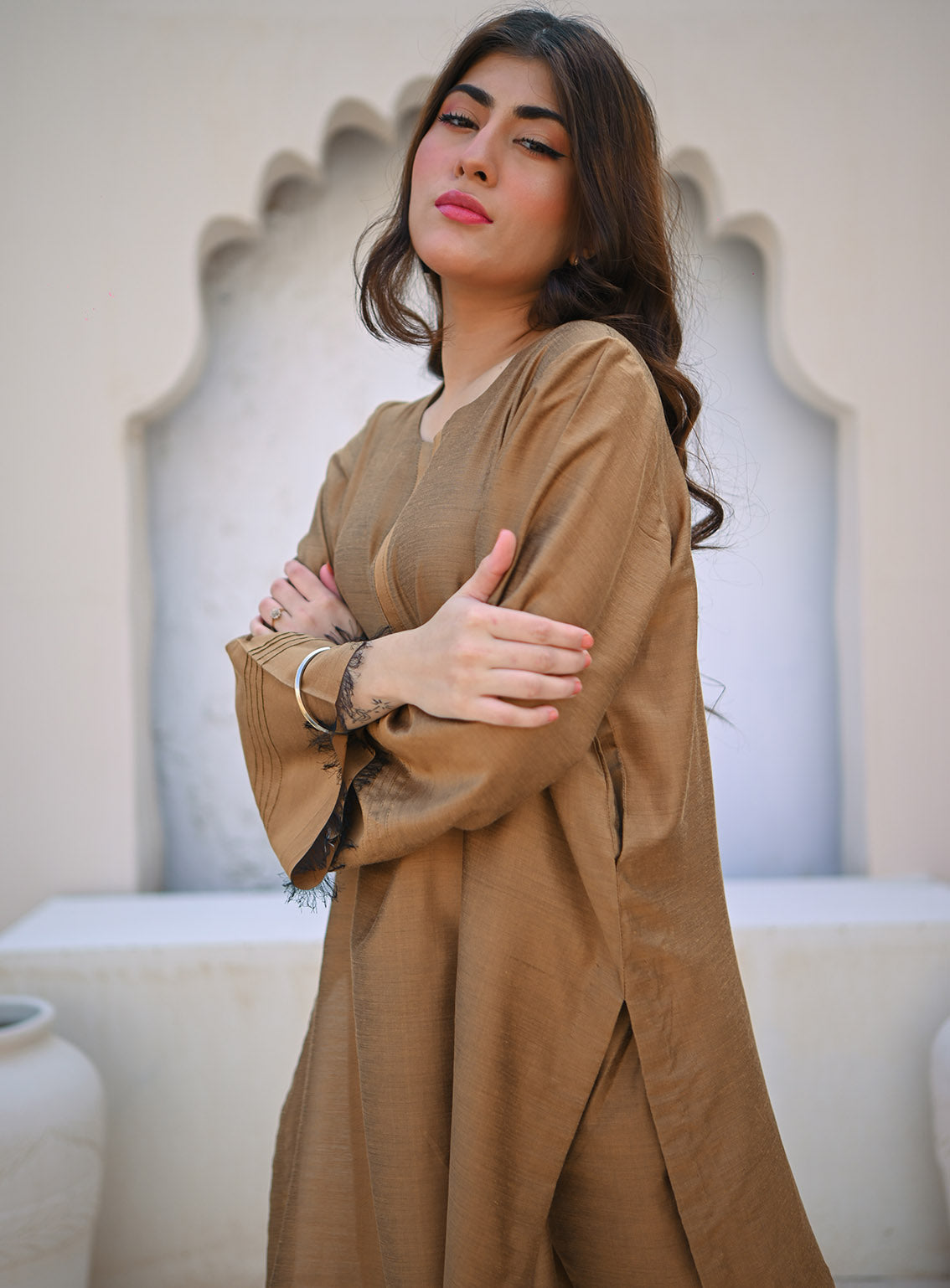 Zauk Printed Khaddi Cotton 2 Piece Stitched Suit ZK24RTW D-GOLDEN Zauk Printed Khaddi Cotton 2 Piece Stitched Suit ZK24RTW D-GOLDEN