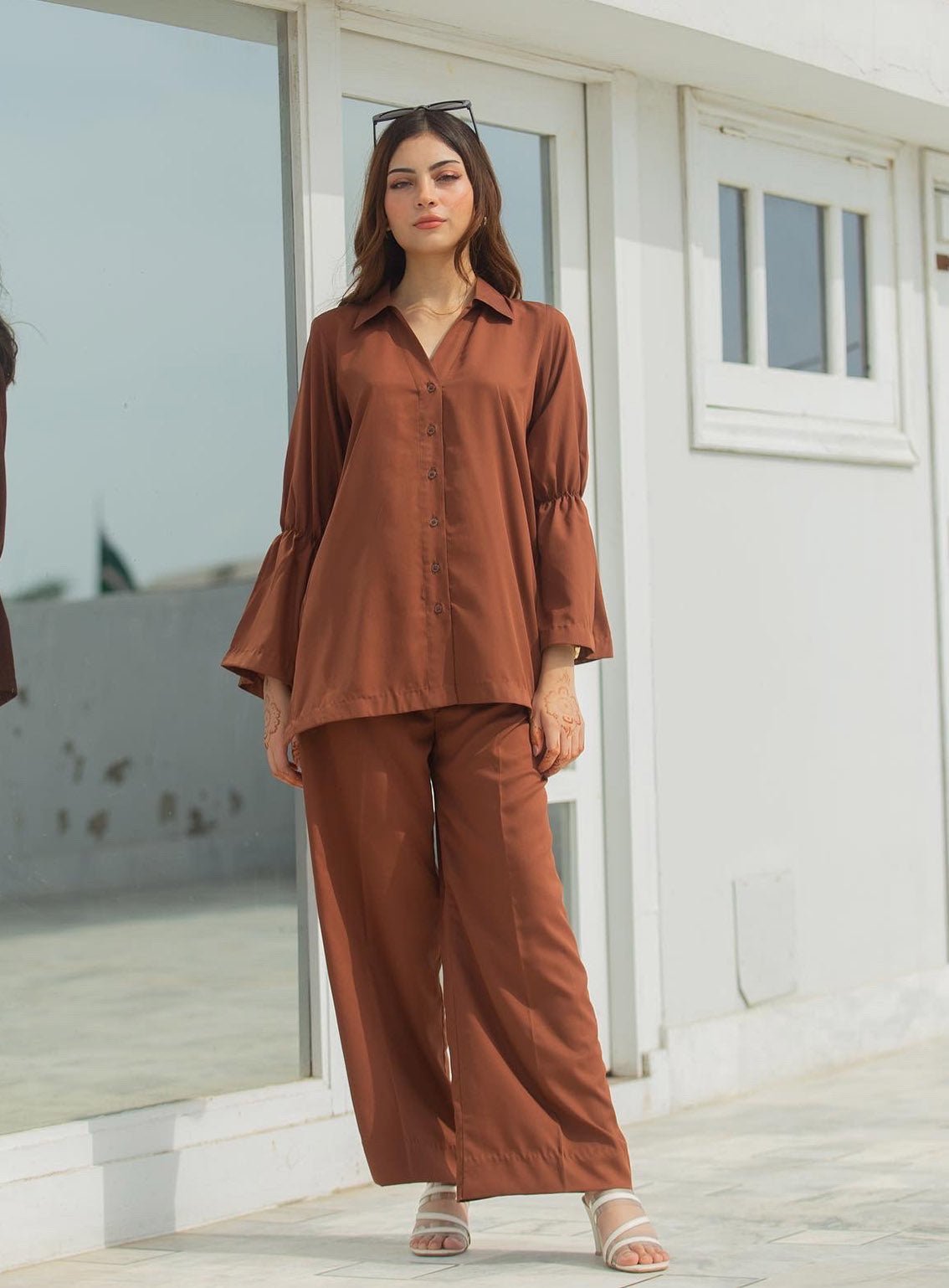 Zauk Printed Malai Georgette 2 Piece Stitched Suit ZK24RTW D-BROWN Zauk Printed Malai Georgette 2 Piece Stitched Suit ZK24RTW D-BROWN