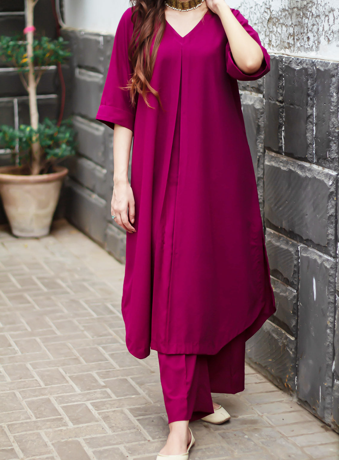 Zauk Printed Malai Georgette 2 Piece Stitched Suit ZK24RTW D-MAGENTA Zauk Printed Malai Georgette 2 Piece Stitched Suit ZK24RTW D-MAGENTA