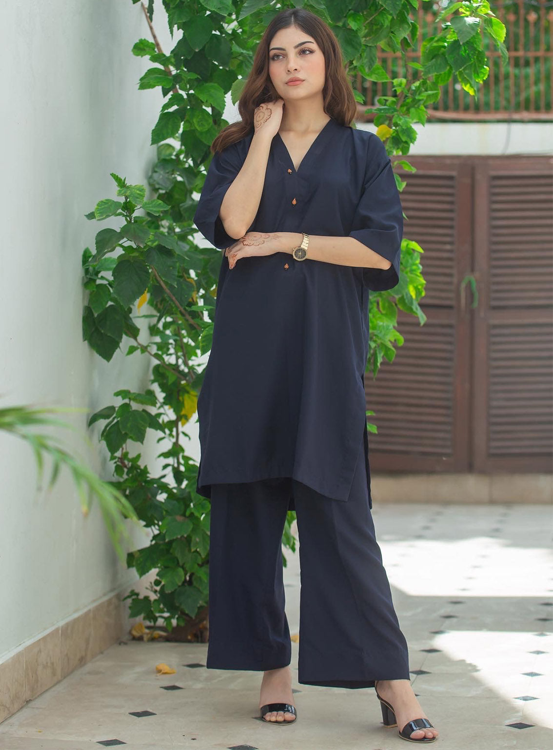 Zauk Printed Malai Georgette 2 Piece Stitched Suit ZK24RTW D-NAVY BLUE Zauk Printed Malai Georgette 2 Piece Stitched Suit ZK24RTW D-NAVY BLUE