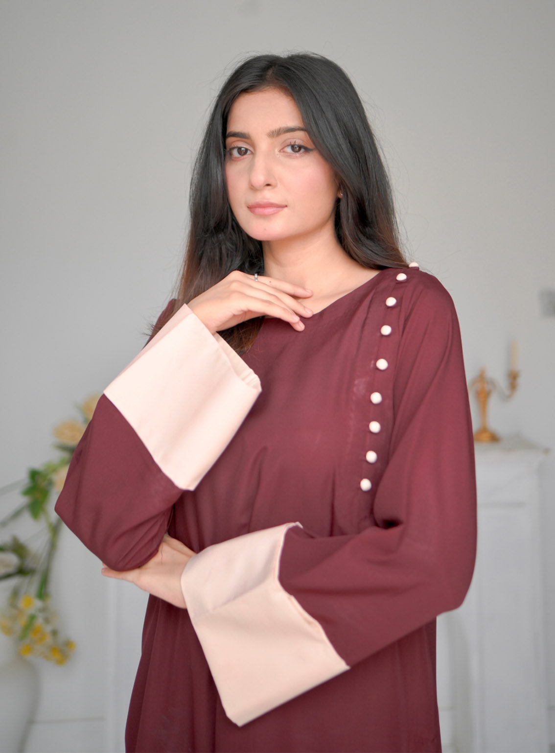 Zauk Printed Malai Georgette 2 Piece Stitched Suit ZK24RTW D-SCARLET Zauk Printed Malai Georgette 2 Piece Stitched Suit ZK24RTW D-SCARLET