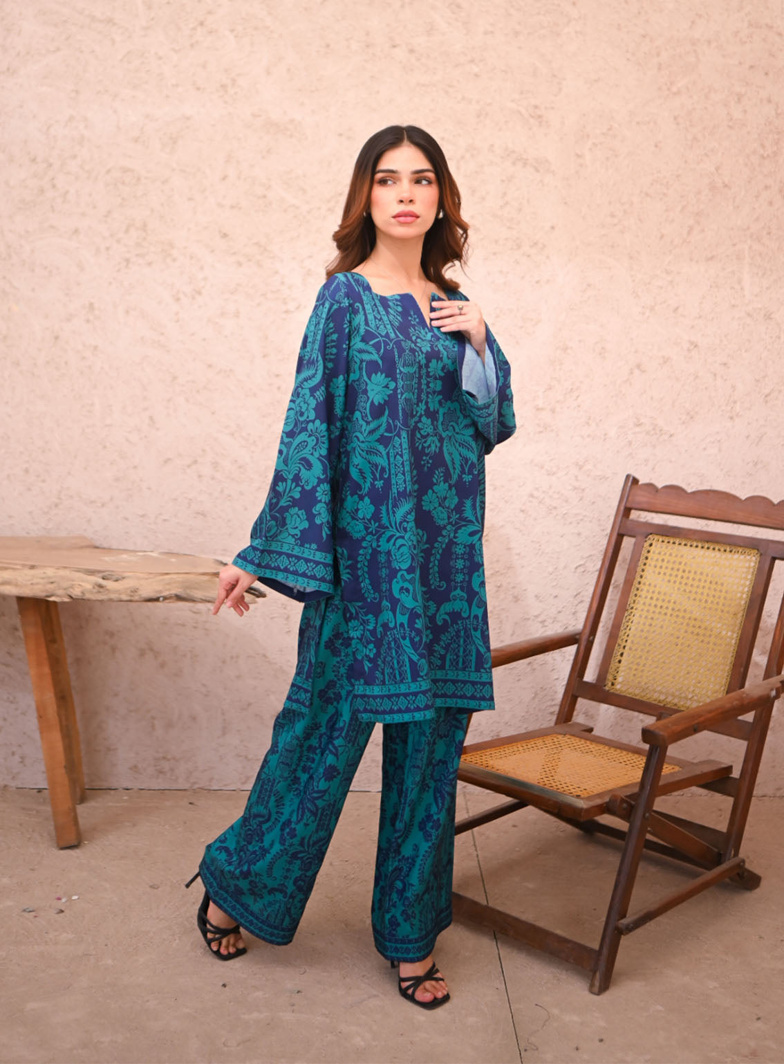 Zauk Printed Wrinkle Free Crepe 2 Piece Stitched Suit ZK24PE D-MARINA Zauk Printed Wrinkle Free Crepe 2 Piece Stitched Suit ZK24PE D-MARINA