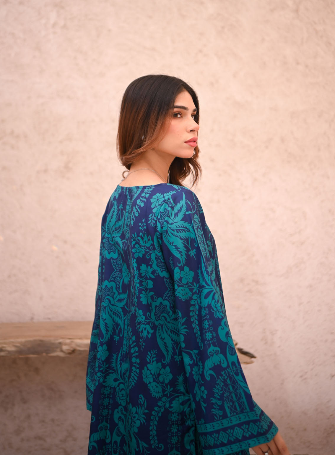 Zauk Printed Wrinkle Free Crepe 2 Piece Stitched Suit ZK24PE D-MARINA Zauk Printed Wrinkle Free Crepe 2 Piece Stitched Suit ZK24PE D-MARINA