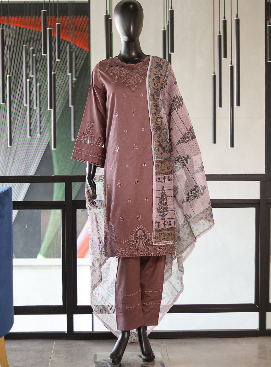 Zebralines By Khombi Embroidered Cotton 3 Piece Stitched Suit KB24D D-137 PC Zebralines By Khombi Embroidered Cotton 3 Piece Stitched Suit KB24D D-137 PC