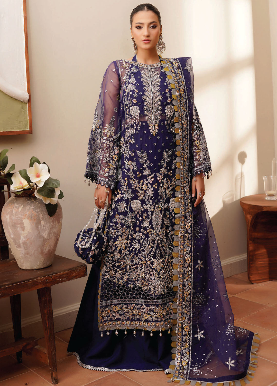 Zeenat By Maryam's Luxury Formals Embroidered Organza 3 Piece Unstitched Suit MY25ZLFV2 D-ZEE-1915 MEHRUNISA Zeenat By Maryam's Luxury Formals Embroidered Organza 3 Piece Unstitched Suit MY25ZLFV2 D-ZEE-1915 MEHRUNISA