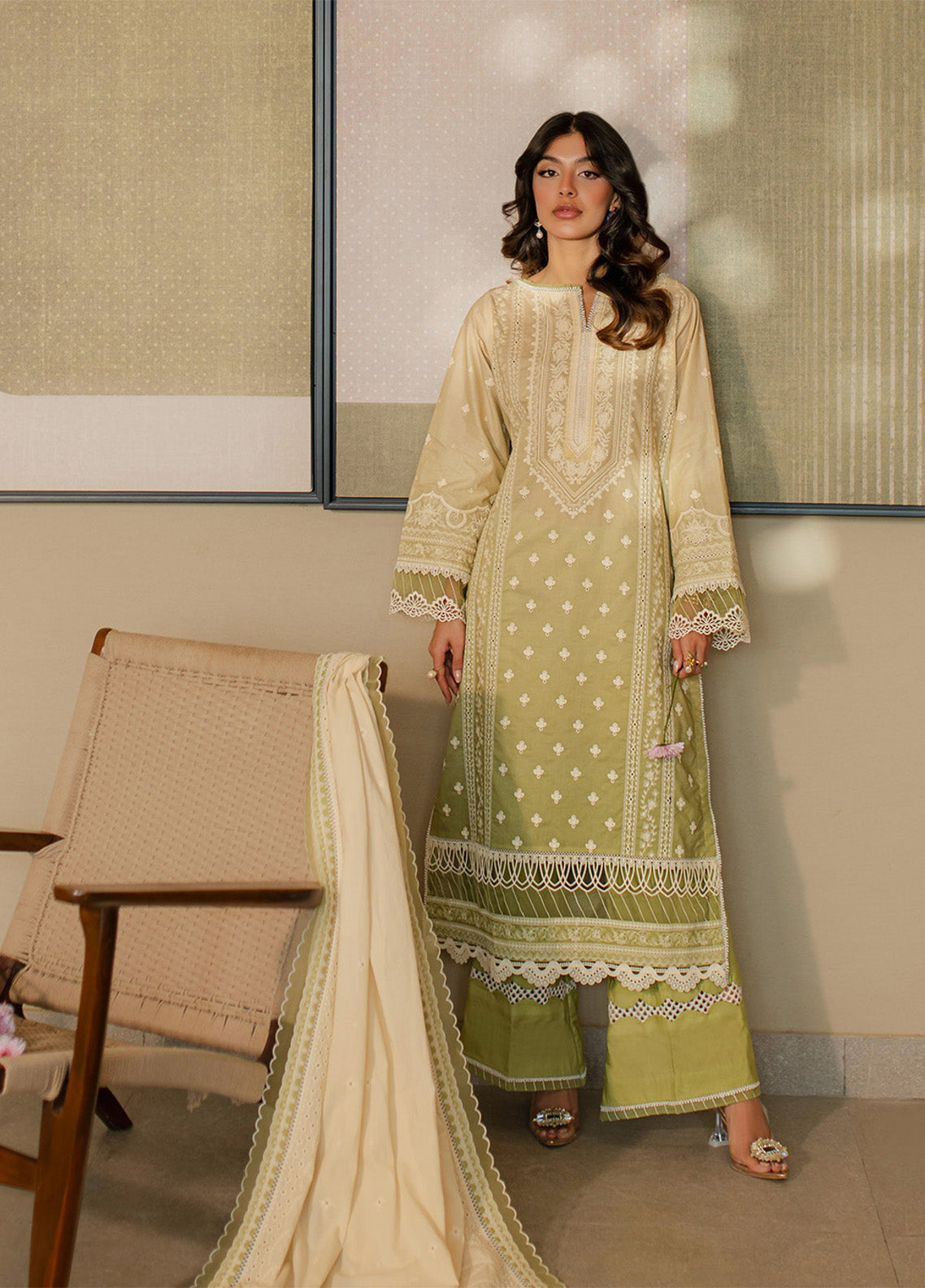 Zellbury Chikankari Embroidered Cotton 3 Piece Unstitched Suit WUC24E30702 Zellbury Chikankari Embroidered Cotton 3 Piece Unstitched Suit WUC24E30702